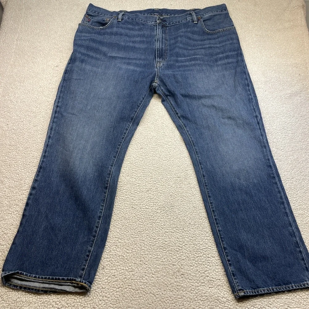 Polo Ralph Lauren Jeans Mens 44x30 Blue Straight Leg Classic Denim RL Embroidery